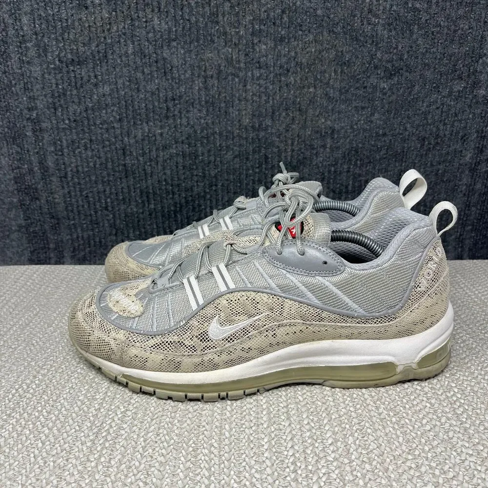 Nike Air Max 98 Supreme Snakeskin Gray Beige Athletic Shoes Mens 11.5 844694-100 - Picture 3 of 8